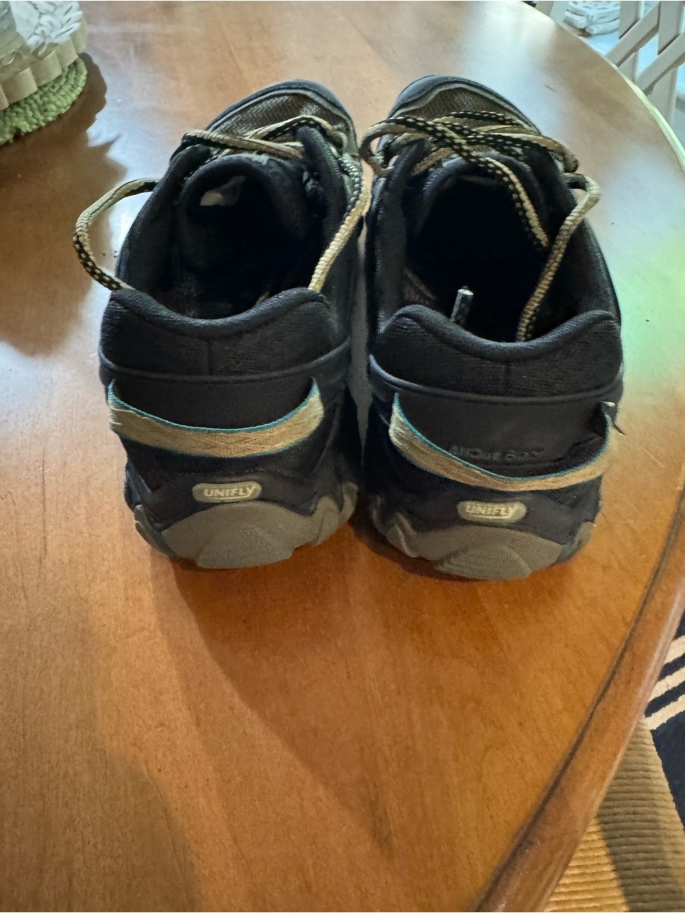 Merrell Men's Trail Running Shoes - Black and Olive Green with Yellow Accents - Picture 4 of 6